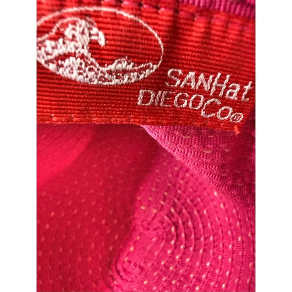 SanHat Diego Co Pink Wide Brim Sun Hat Floppy Beach Hat Packable Vacation Resort
